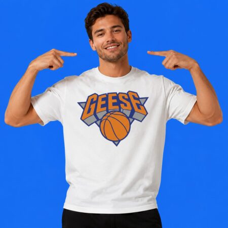 Geese New York Knicks Parody Logo Shirt Funny Indie Band Basketball Mashup