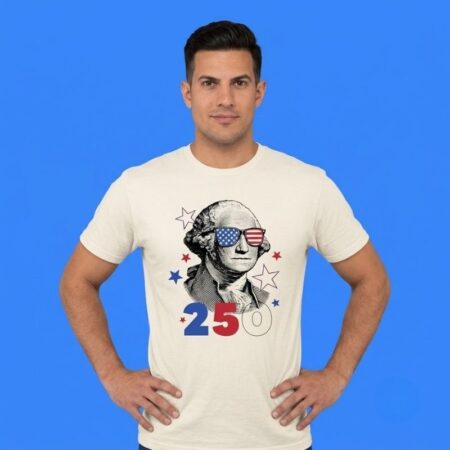 George Washington Flag Sunglasses Freedom 250 Shirt