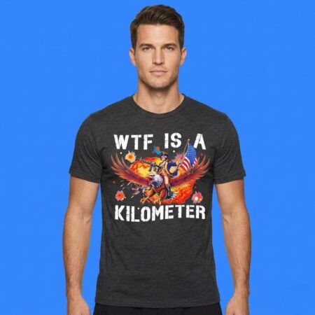 George Washington With Gun WTF Is A Kilometer Graphic Tee