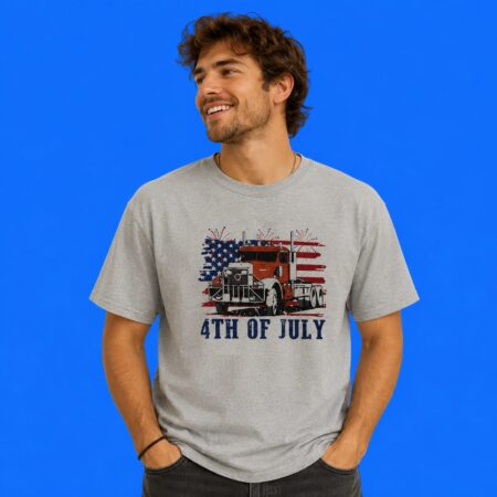 Happy 4th Of July Hawk And Son Hauling Co 2-Sided T-Shirt