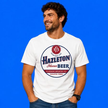 Hazleton Pilsener Beer Est 1905 Vintage Style Graphic Tee