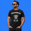 Hipster Dog Rottweiler Dad Breed In A Brown Cap Shirt