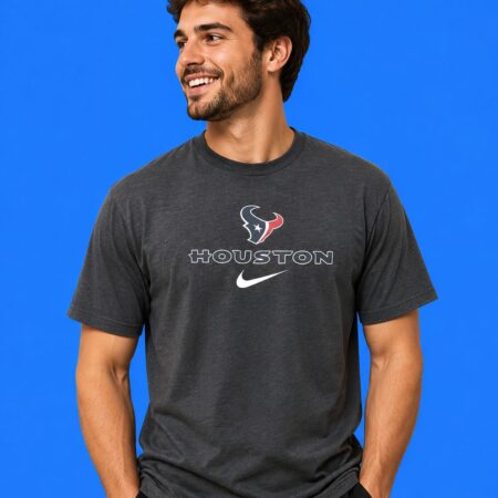 Houston Texans In My Veins Jesus In My Heart Diamond Tears 2-Sided T-Shirt