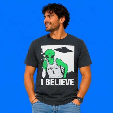 I Believe Alien Spurs Victor Wembanyama Basketball Tee