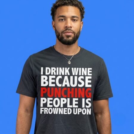 I Drink Hennessy Because Punching Is Frowned Upon T-Shirt