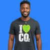 I Heart CO2 Funny Science Enthusiast Slogan Print T-Shirt