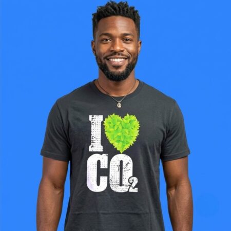 I Heart CO2 Funny Science Enthusiast Slogan Print T-Shirt
