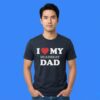 I Heart My Deadbeat Dad Shirt Dark Humor Sarcastic Family Statement Tee