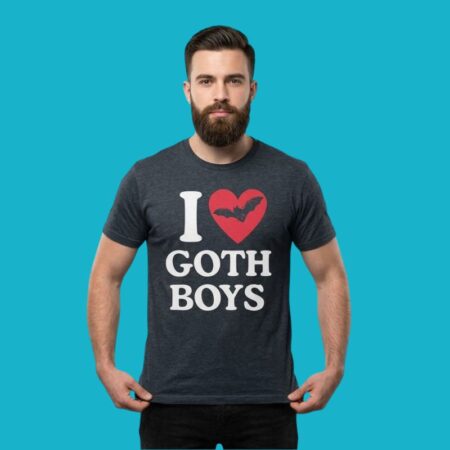 I Love Goth Boys Hearts Funny Shirt