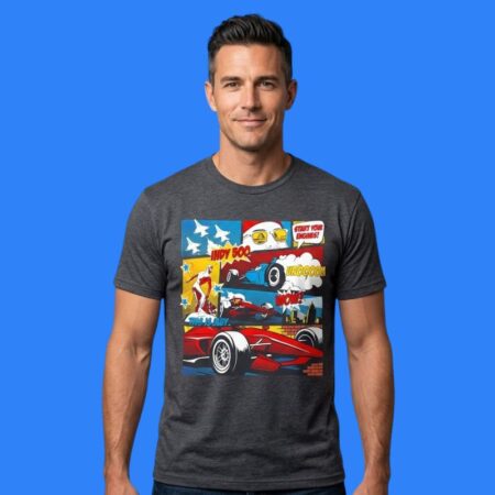 Indianapolis 500 Start Your Engines Speedway Comic Graphic Tee