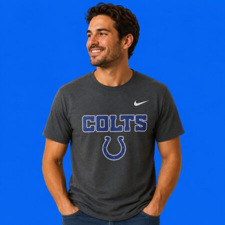 Indianapolis Colts Skeleton Blue Collar Proud Mechanic 2-Sided T-Shirt