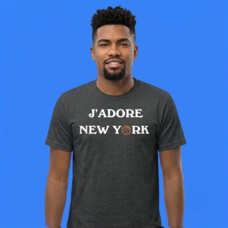 J’adore New York Basketball Fan Apparel Skyline Graphic Tee