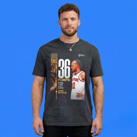 Jalen Brunson Knicks NBA Finals Stat Line Shirt