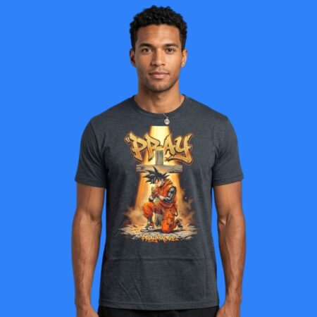 Jesus Pray More Son Goku Dragon Ball Cartoon Shirt