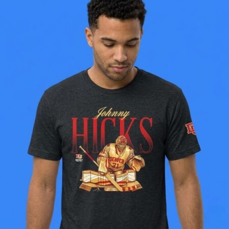Johnny Hicks Denver Pioneers Men's Ice Hockey Shirt