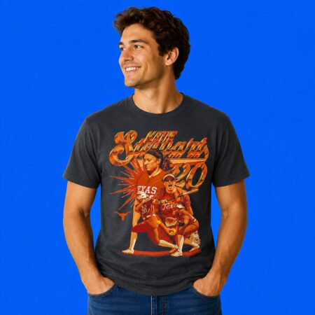Katie Stewart #20 Texas Longhorns Softball Player Collage T-Shirt