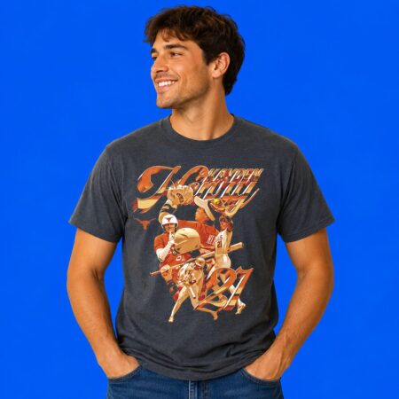 Kayden Henry #27 Texas Longhorns Softball Player Collage T-Shirt