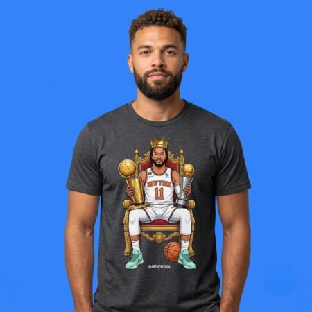 King Jalen Brunson Golden Trophy Knicks Shirt