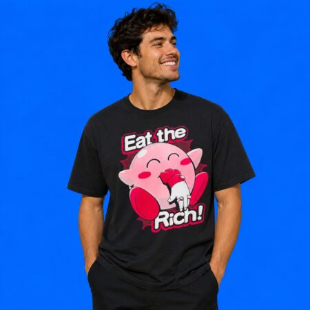 Kirby Eat The Rich Cartoon Funny Shirt