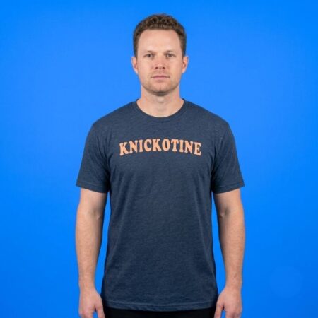 Knickotine Stevie Knicks Basketball Parody Graphic Design Tee