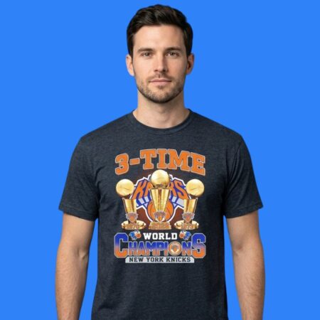 Knicks 3-Time World Champions Trophy Roster Shirt