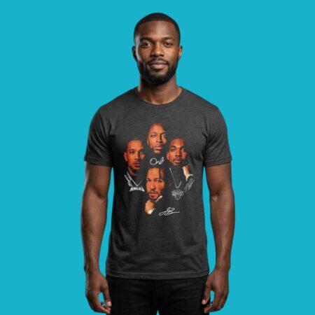 Knicks Big Head Signatures Comic Tee