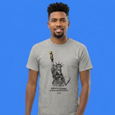 Knicks Statue Of Liberty Miracles Happen 2026 Shirt