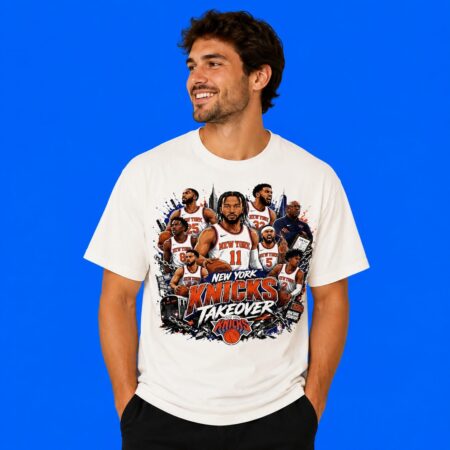 Knicks Takeover Jalen Brunson KAT OG Anunoby Collage Tee