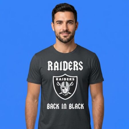 Las Vegas Raiders Back In Black Rugby Logo Shirt