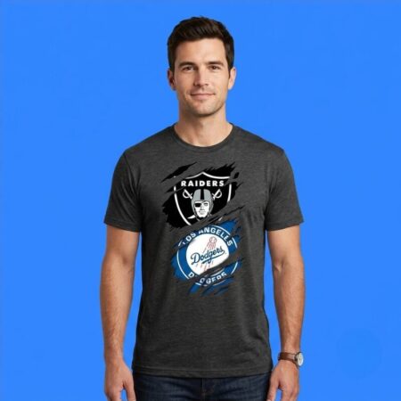 Las Vegas Raiders Los Angeles Dodgers One Heart Shirt