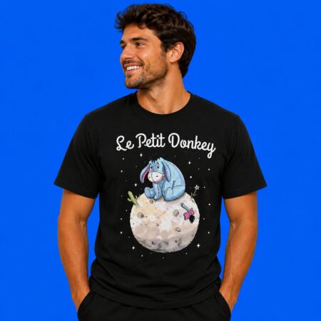 Le Petit Donkey Moon Sad No Fun Artistic Graphic Tee