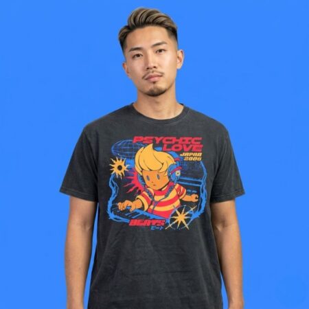 Lucas DJ Psychic Love Beats Japan 2006 Retro Graphic Tee