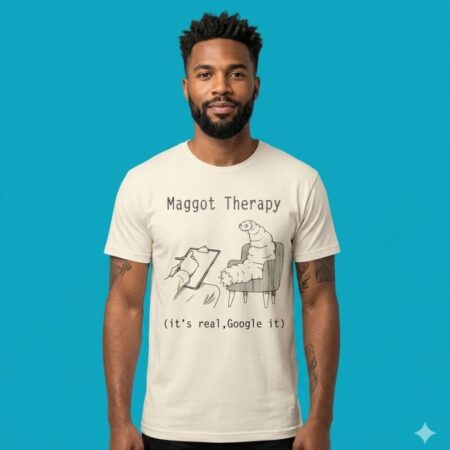 Maggot Therapy It's Real Google It Science Meme Shirt