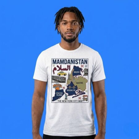 Mamdanistan Knicks The New York City Map Graphic Art Shirt