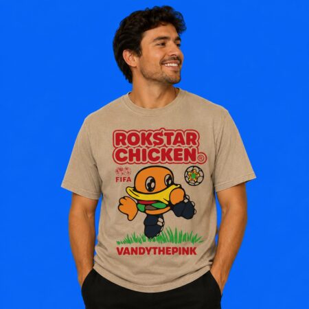 Mascot Burger FIFA Rokstar Chicken Vandy Pink Graphic Tee