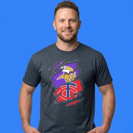 Minnesota Vikings And Twins Two Teams One Heart Shirt