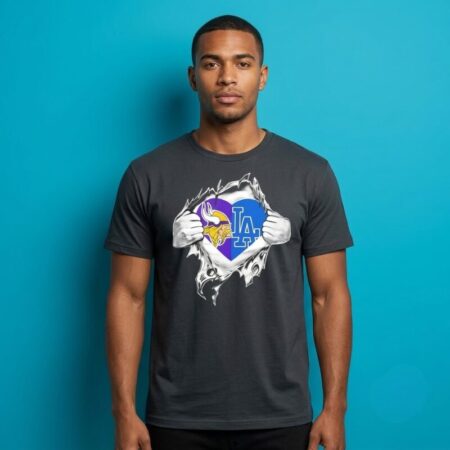 Minnesota Vikings LA Dodgers Scratch Tee