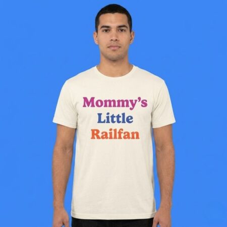 Mommy's Little Railfan Kids Train T-Shirt