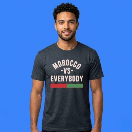 Morocco vs Everybody Moroccan Pride Soccer Fan Shirt