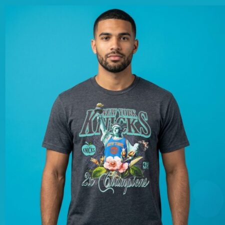NY Knicks Statue Of Liberty 2x Champs Tee