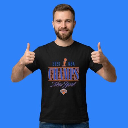 New York Knicks 2026 Champions Trophy Skyline Black Shirt