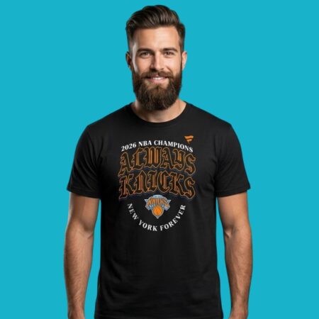 New York Knicks Black 2026 NBA Finals Champions Hometown T-Shirt