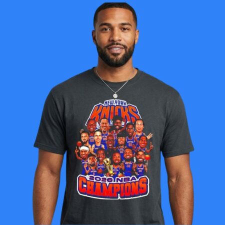 New York Knicks Champions All Players Cartoon Trophy Shirt