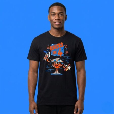 New York Knicks In 4 Hot Dog and Basketball Shirt