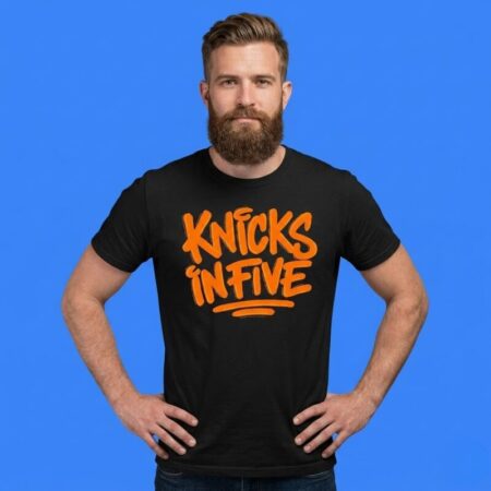 New York Knicks In Five Shirt Confident Basketball Playoff Graphic Tee