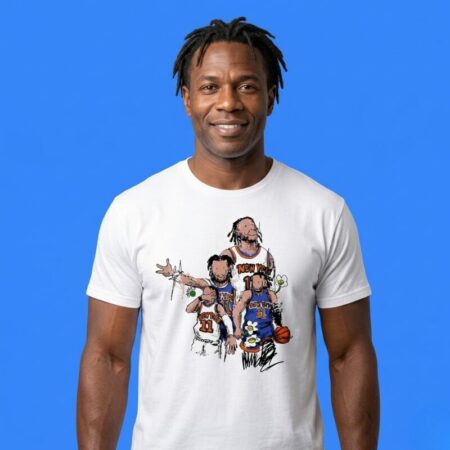 New York Knicks Jalen Brunson Flower Cartoon Shirt