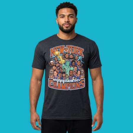 New York Knicks NBA Finals 2026 Caricature Shirt