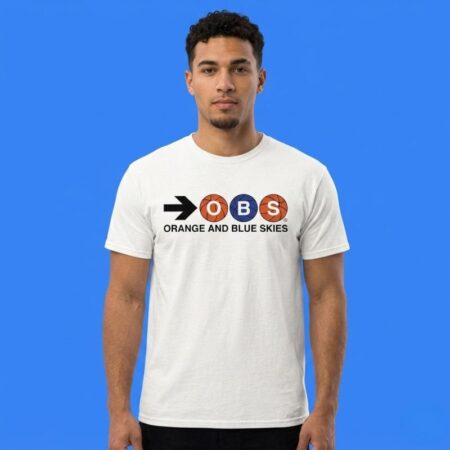 New York Knicks Obs Orange And Blue Skies Graphic Tee