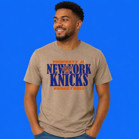 New York Knicks Property Of Basketball Logo Shirt Vintage Athletic Apparel