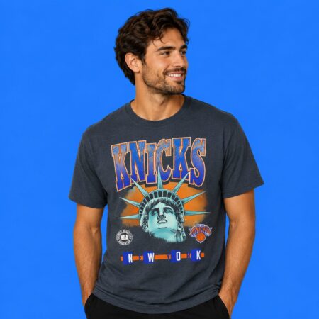 New York Knicks Statue NBA Finals 2026 Vintage Style Shirt